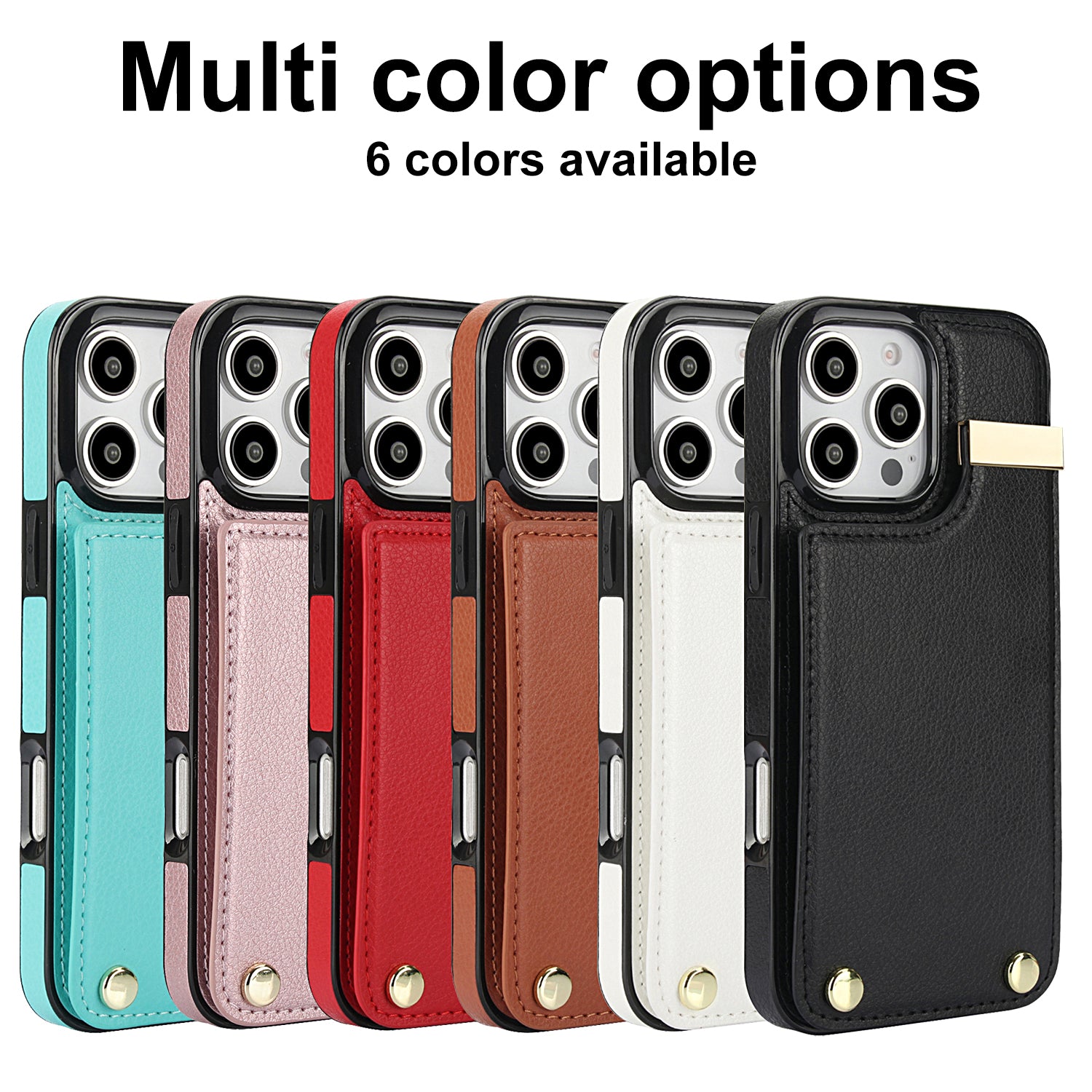 Shockproof Leather Wallet Case – Flip Cover with Card Holder, Secure Pocket, Durable Protection for iPhone Models