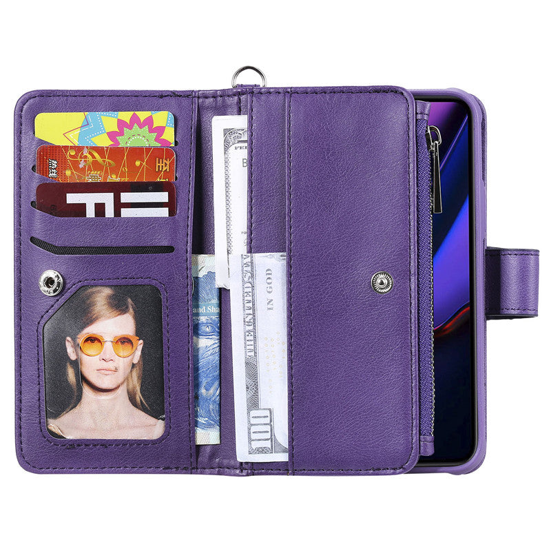 Luxury Magnetic Detachable Wallet Case – Premium Leather Flip Cover, Card Slots, Handbag Design, Stand Feature for iPhone