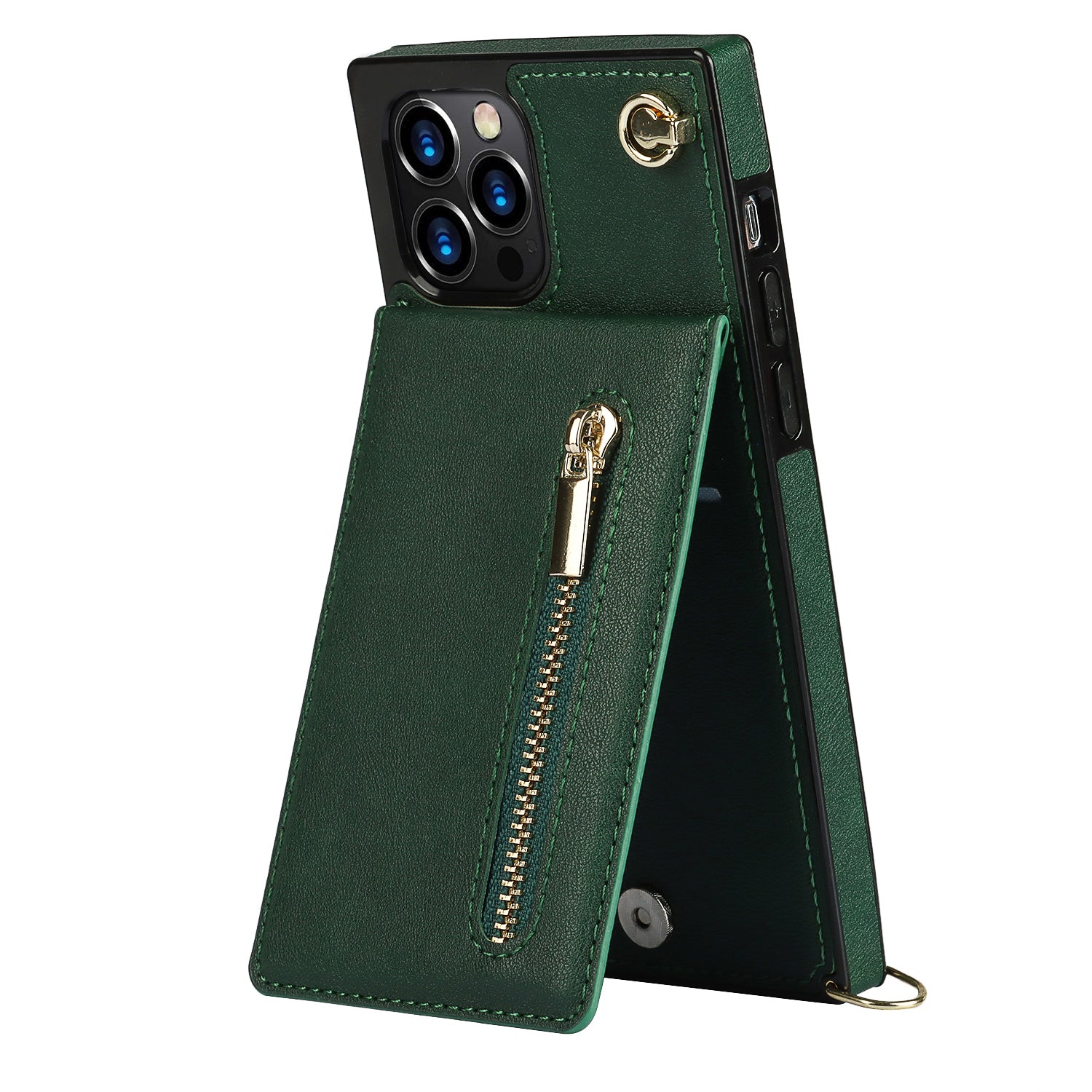 Luxury Zipper Wallet Crossbody Leather iPhone Case – Card Holder, Lanyard Strap, Shockproof Protection, Magnetic Closure, Stylish Flip Cover for iPhone