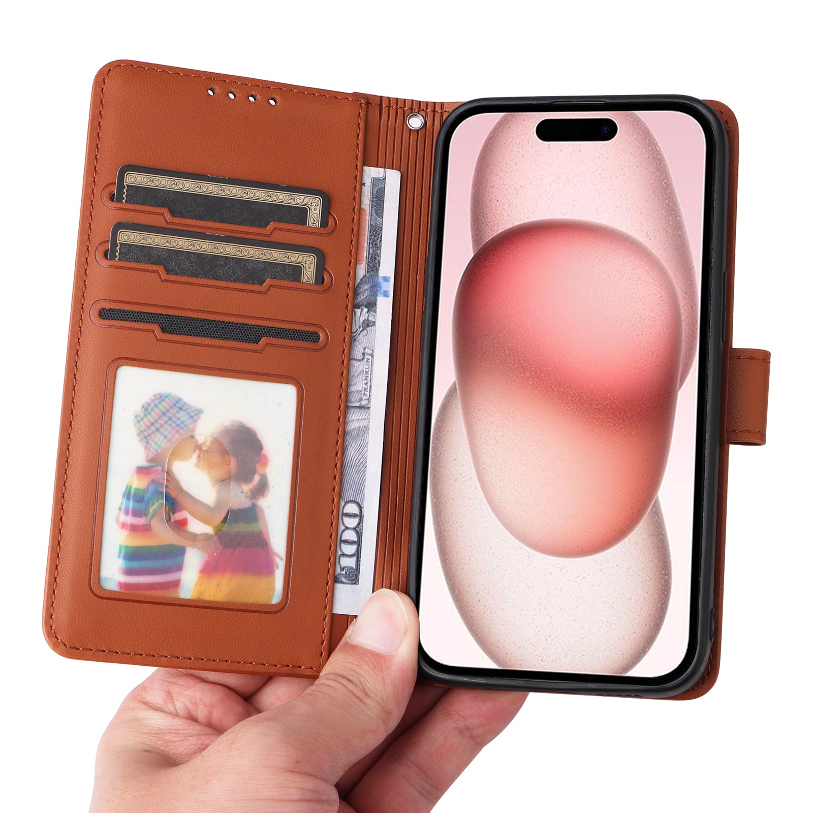 Luxury 2-in-1 Detachable Wallet Case – Magnetic Leather Folio, Card Holder, Kickstand, Secure Clasp, Stylish & Durable Protection