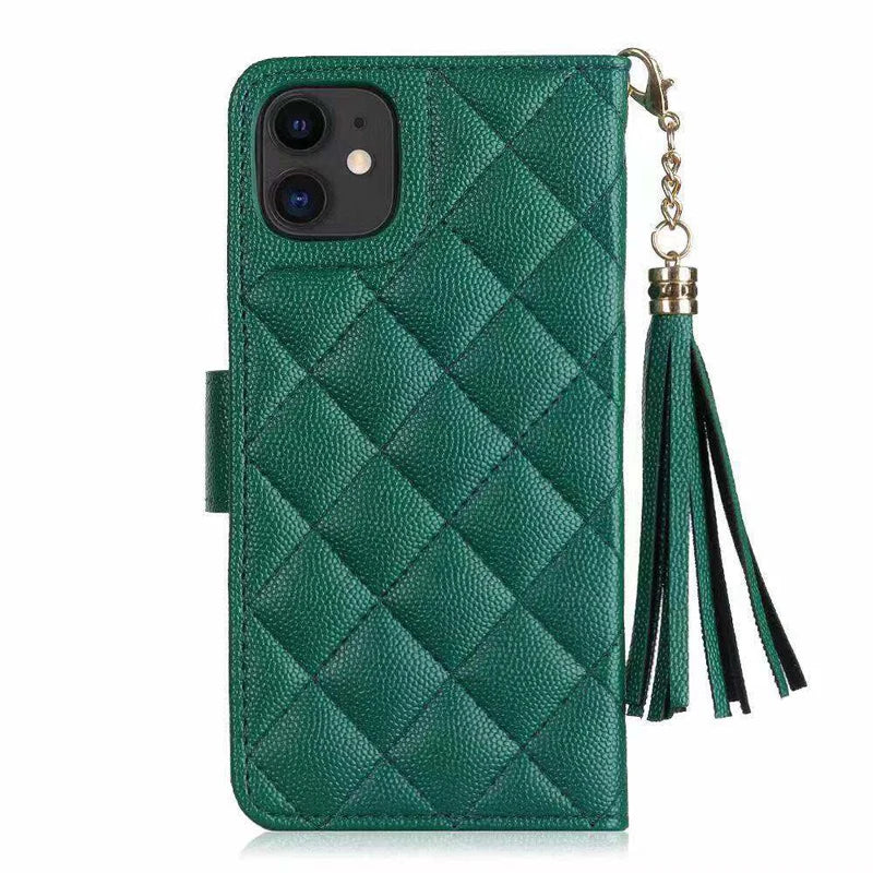 Luxury Wallet Flip Leather iPhone Case – Card Slot, Magnetic Closure, Stylish CC Cover, Shockproof Protection, and Premium Design for iPhone