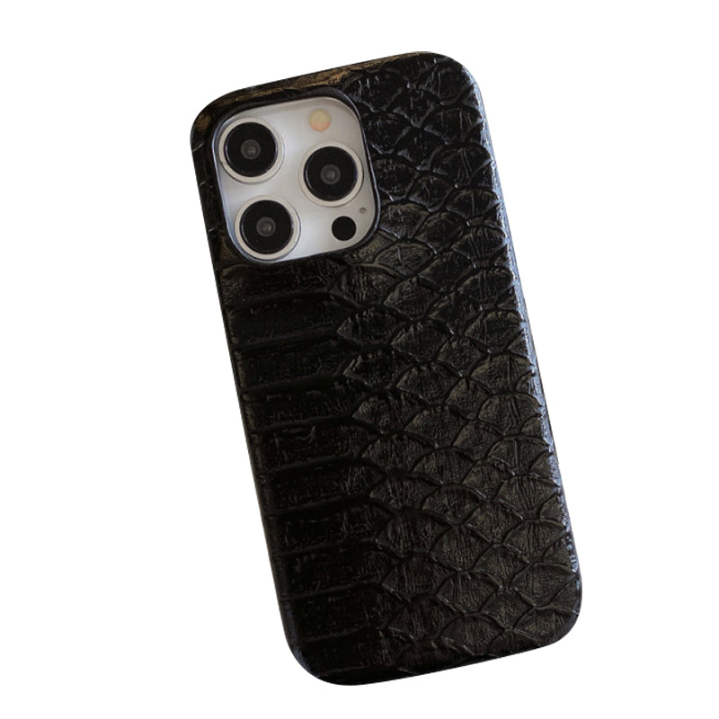 Premium Leather Realistic Snake Skin Texture iPhone Case - PU Seismic Cover, Durable & Stylish Protection for iPhone Models