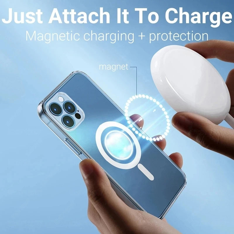 Luxury Magnetic Wireless Charging Phone Case Shockproof Slim Design, Durable Protective Cover for All Phone Models