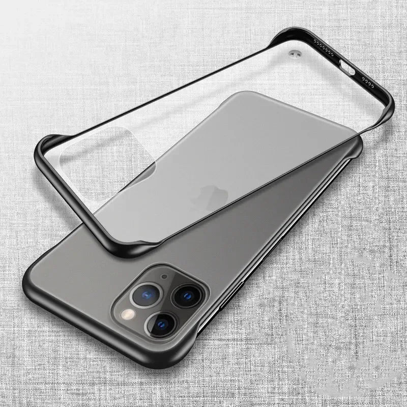 Slim Frameless Clear Phone Case – Transparent Plastic Cover, Lightweight and Durable Protection for iPhone Models