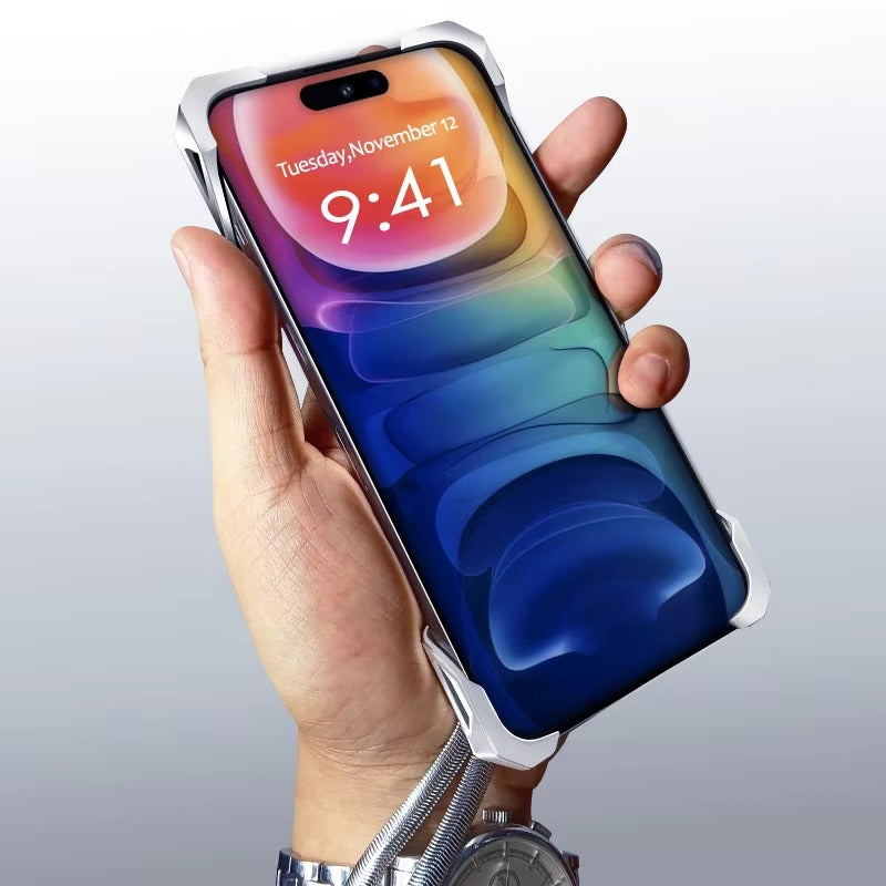 Premium Apple iPhone Hülle, MagSafe-kompatibel, Kameraobjektiv- und Bildschirmschutz, ultra dünn, stoßfest, magnetisch, vollständiger Rundumschutz, vollständige Metall-Schutzhülle