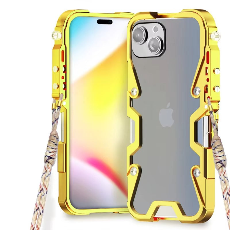 Premium Apple iPhone Hülle, MagSafe-kompatibel, Kameraobjektiv- und Bildschirmschutz, ultra dünn, stoßfest, magnetisch, vollständiger Rundumschutz, vollständige Metall-Schutzhülle