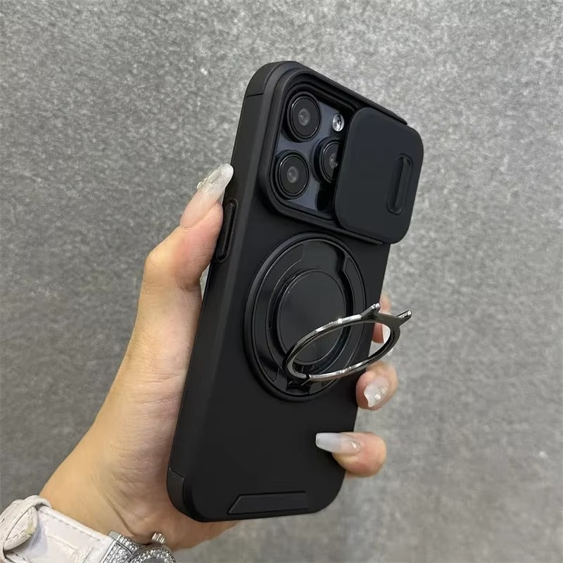 Premium Apple iPhone Hülle, MagSafe-kompatibel, Kameraobjektiv- und Bildschirmschutz, ultra dünn, stoßfest, magnetisch, vollständiger Rundumschutz, vollständige Metall-Schutzhülle
