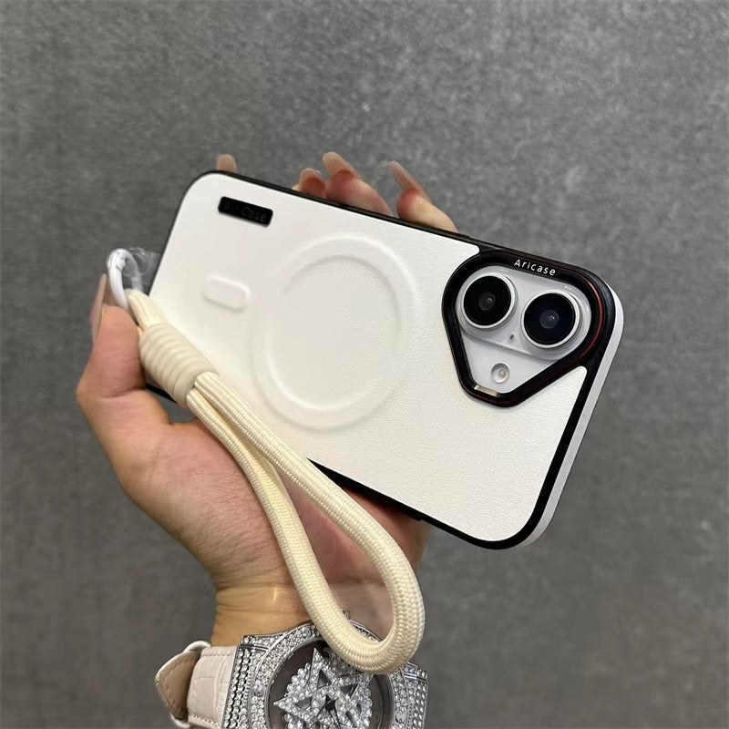 Premium Apple iPhone Hülle, MagSafe-kompatibel, Kameraobjektiv- und Bildschirmschutz, ultra dünn, stoßfest, magnetisch, vollständiger Rundumschutz, vollständige Metall-Schutzhülle