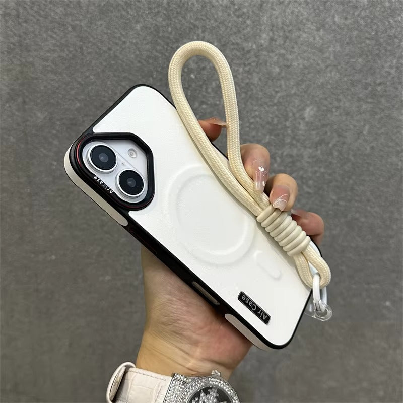 Premium Apple iPhone Hülle, MagSafe-kompatibel, Kameraobjektiv- und Bildschirmschutz, ultra dünn, stoßfest, magnetisch, vollständiger Rundumschutz, vollständige Metall-Schutzhülle