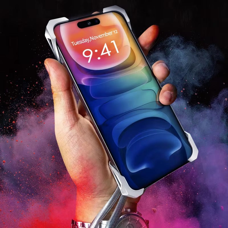 Premium Apple iPhone Hülle, MagSafe-kompatibel, Kameraobjektiv- und Bildschirmschutz, ultra dünn, stoßfest, magnetisch, vollständiger Rundumschutz, vollständige Metall-Schutzhülle