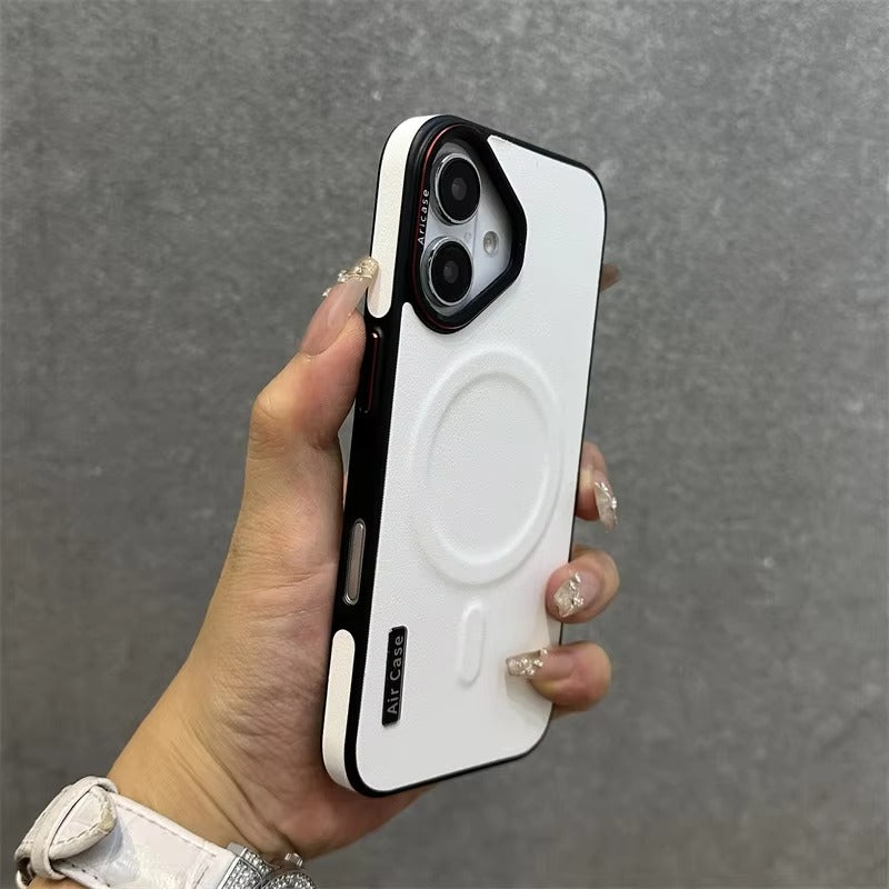Premium Apple iPhone Hülle, MagSafe-kompatibel, Kameraobjektiv- und Bildschirmschutz, ultra dünn, stoßfest, magnetisch, vollständiger Rundumschutz, vollständige Metall-Schutzhülle