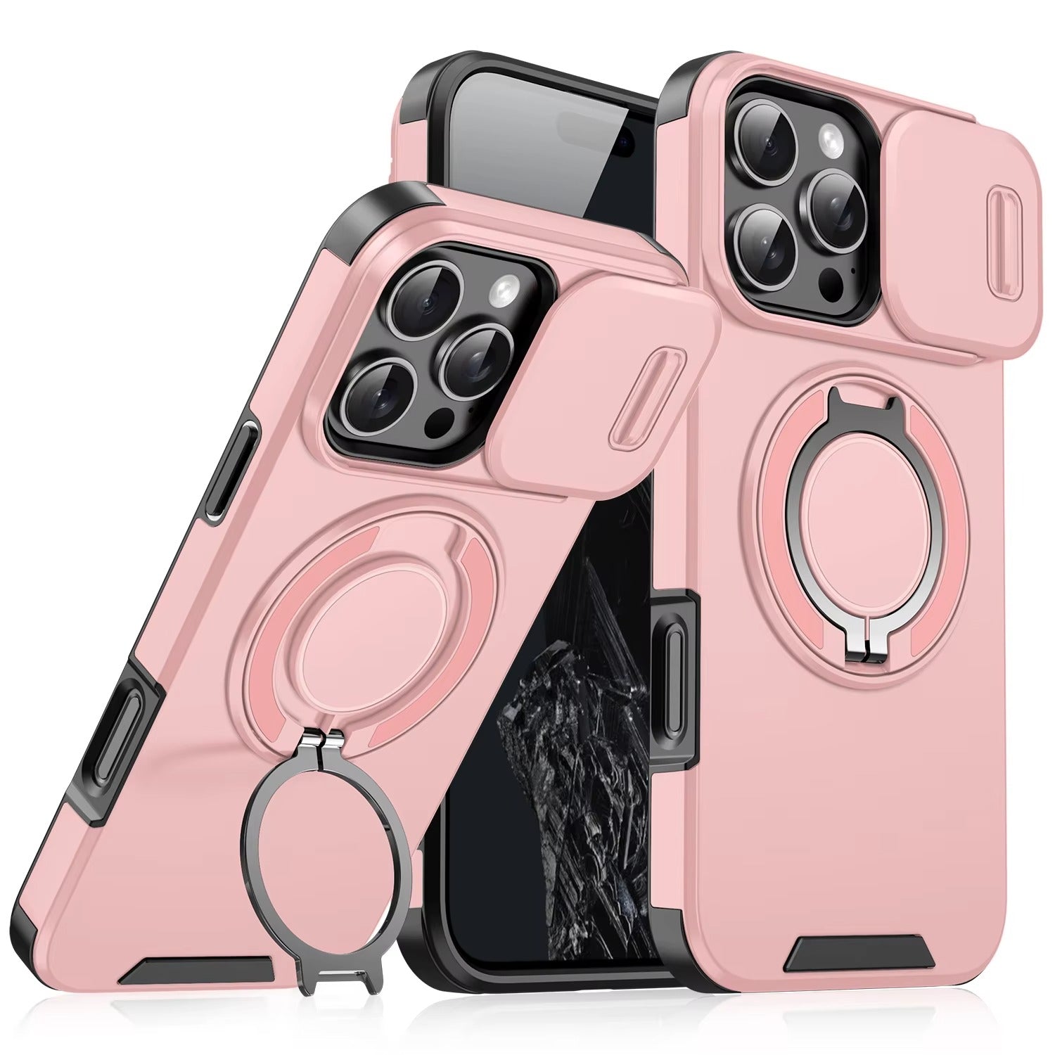 Premium Apple iPhone Hülle, MagSafe-kompatibel, Kameraobjektiv- und Bildschirmschutz, ultra dünn, stoßfest, magnetisch, vollständiger Rundumschutz, vollständige Metall-Schutzhülle
