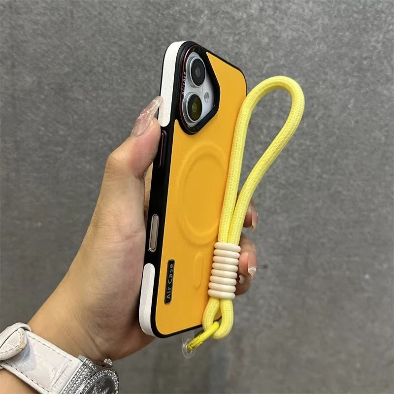 Premium Apple iPhone Hülle, MagSafe-kompatibel, Kameraobjektiv- und Bildschirmschutz, ultra dünn, stoßfest, magnetisch, vollständiger Rundumschutz, vollständige Metall-Schutzhülle