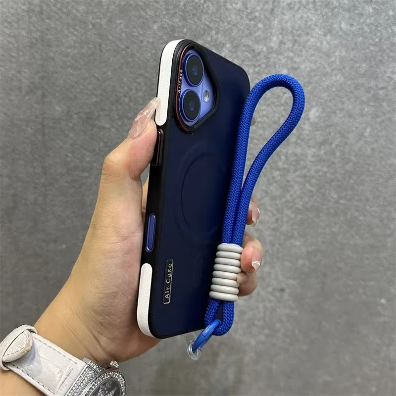 Premium Apple iPhone Hülle, MagSafe-kompatibel, Kameraobjektiv- und Bildschirmschutz, ultra dünn, stoßfest, magnetisch, vollständiger Rundumschutz, vollständige Metall-Schutzhülle