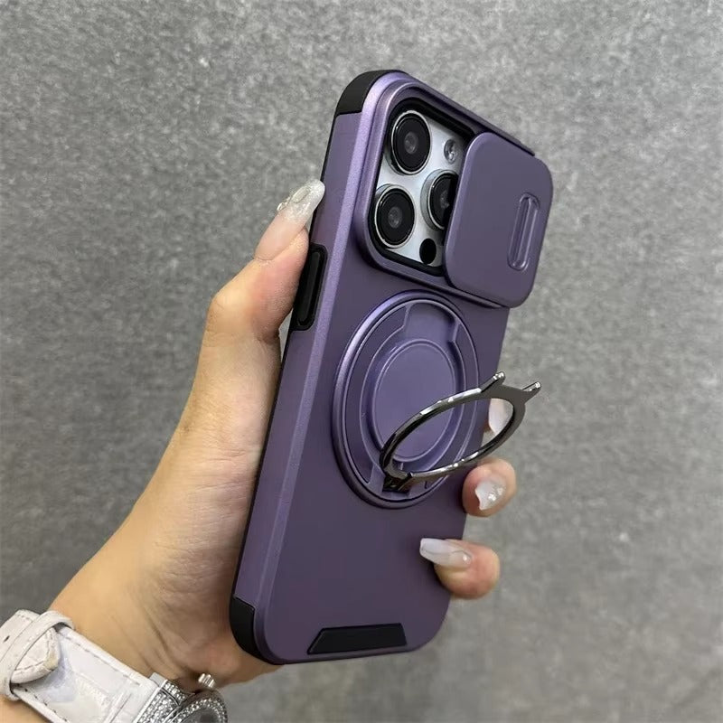 Premium Apple iPhone Hülle, MagSafe-kompatibel, Kameraobjektiv- und Bildschirmschutz, ultra dünn, stoßfest, magnetisch, vollständiger Rundumschutz, vollständige Metall-Schutzhülle
