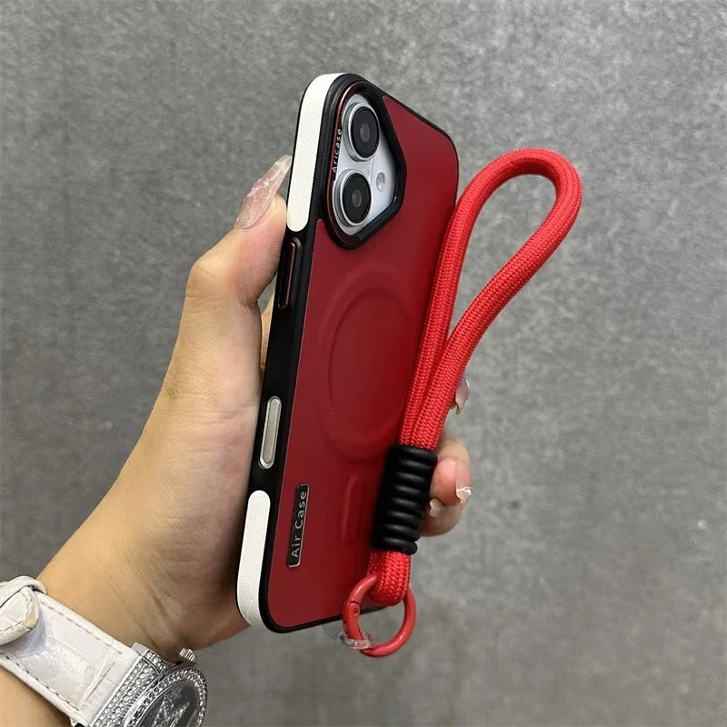 Premium Apple iPhone Hülle, MagSafe-kompatibel, Kameraobjektiv- und Bildschirmschutz, ultra dünn, stoßfest, magnetisch, vollständiger Rundumschutz, vollständige Metall-Schutzhülle