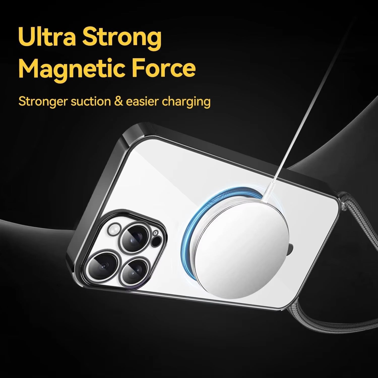 Premium Apple iPhone Hülle, MagSafe-kompatibel, Kameraobjektiv- und Bildschirmschutz, ultra dünn, stoßfest, magnetisch, vollständiger Rundumschutz, vollständige Metall-Schutzhülle
