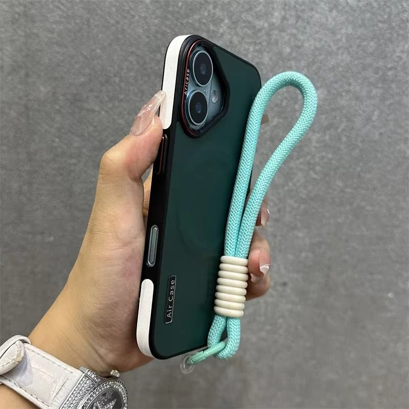 Premium Apple iPhone Hülle, MagSafe-kompatibel, Kameraobjektiv- und Bildschirmschutz, ultra dünn, stoßfest, magnetisch, vollständiger Rundumschutz, vollständige Metall-Schutzhülle