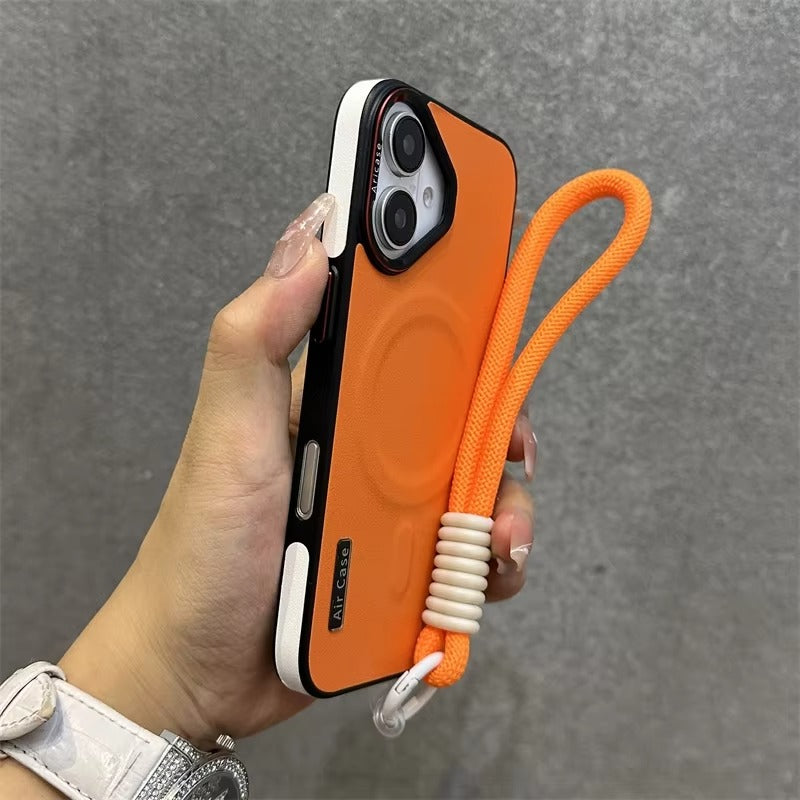 Premium Apple iPhone Hülle, MagSafe-kompatibel, Kameraobjektiv- und Bildschirmschutz, ultra dünn, stoßfest, magnetisch, vollständiger Rundumschutz, vollständige Metall-Schutzhülle