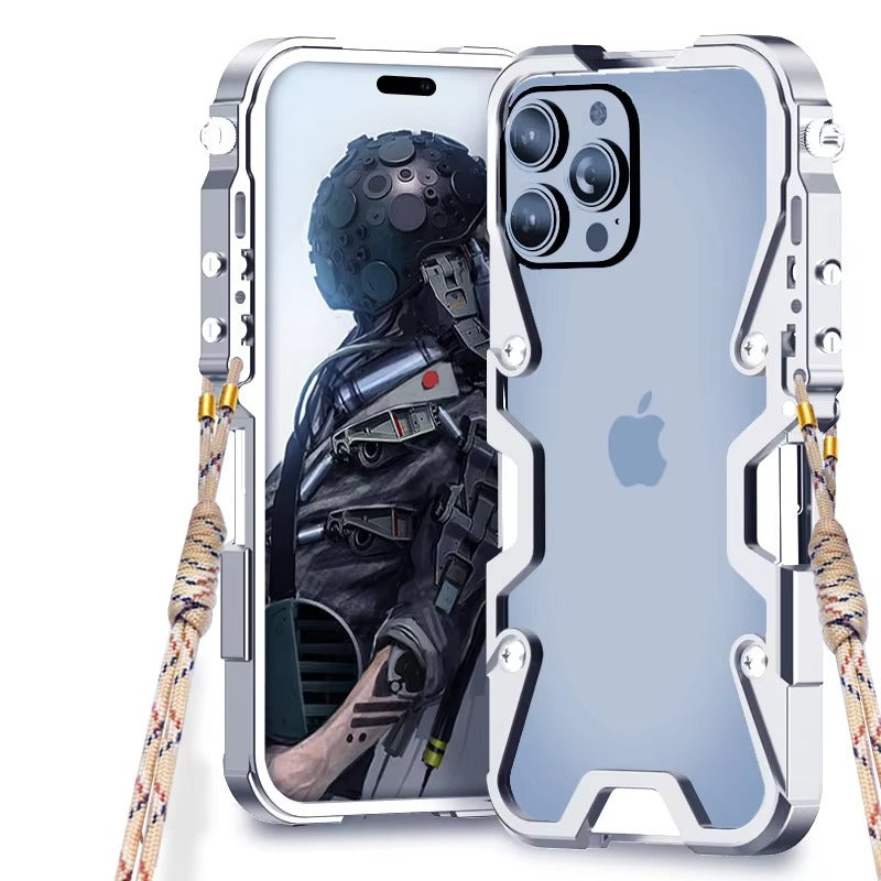 Premium Apple iPhone Hülle, MagSafe-kompatibel, Kameraobjektiv- und Bildschirmschutz, ultra dünn, stoßfest, magnetisch, vollständiger Rundumschutz, vollständige Metall-Schutzhülle