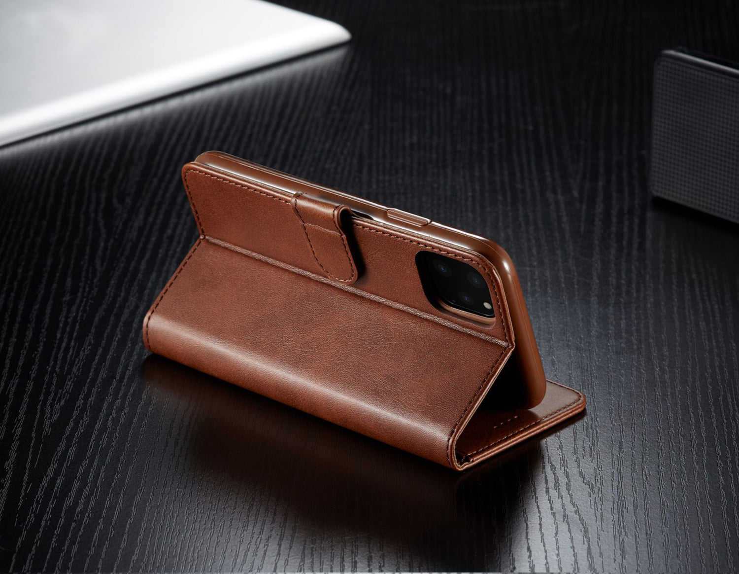 Luxury Leather Wallet Case – Flip Cover with Card Slot, Magnetic Closure, and Premium Protection for iPhone Models