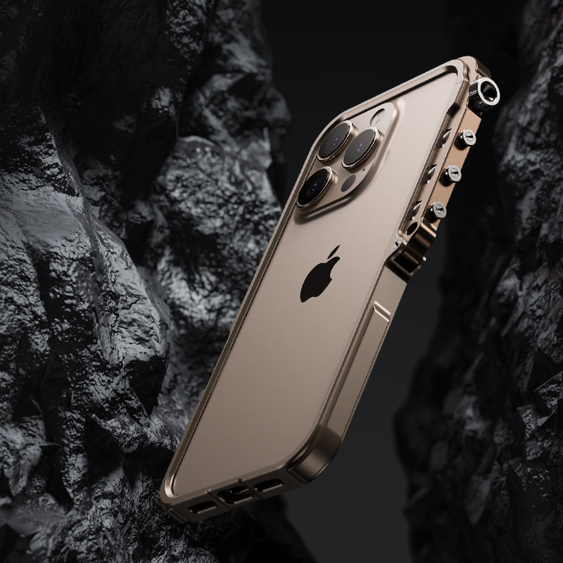 Luxury Aluminum Alloy Armor Frame Case – 360° Mechanical Metal Bumper Shockproof Cover for iPhone Models, Durable and Stylish Design