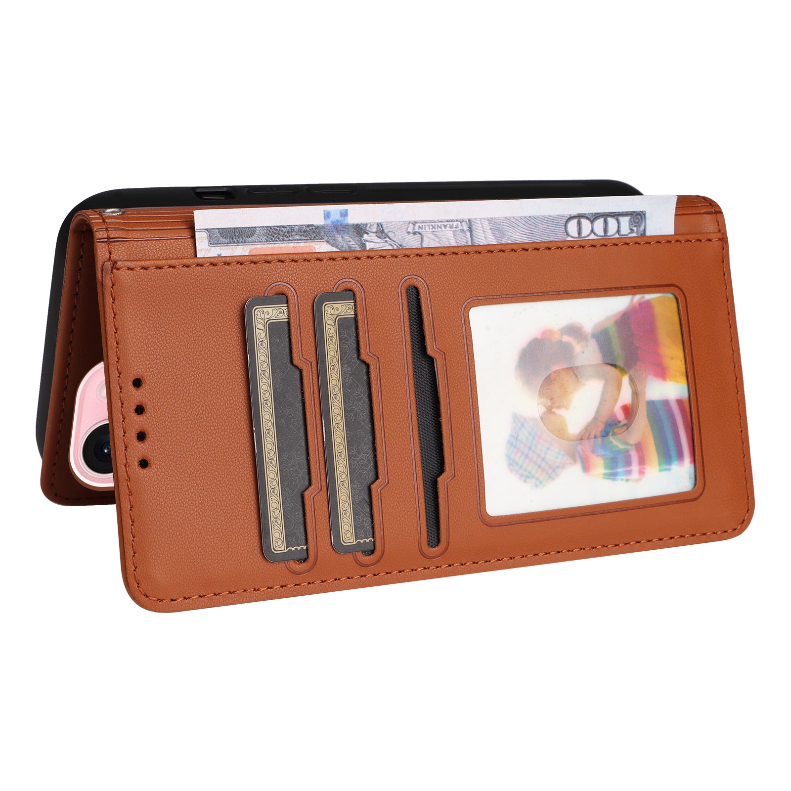 Luxury 2-in-1 Detachable Wallet Case – Magnetic Leather Folio, Card Holder, Kickstand, Secure Clasp, Stylish & Durable Protection