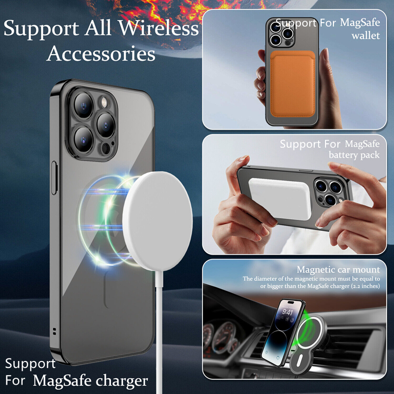 Luxury Plating MagSafe Case - Magnetic Wireless Charging, Lens Protector, Slim & Durable Phone Cover | Case for iPhone