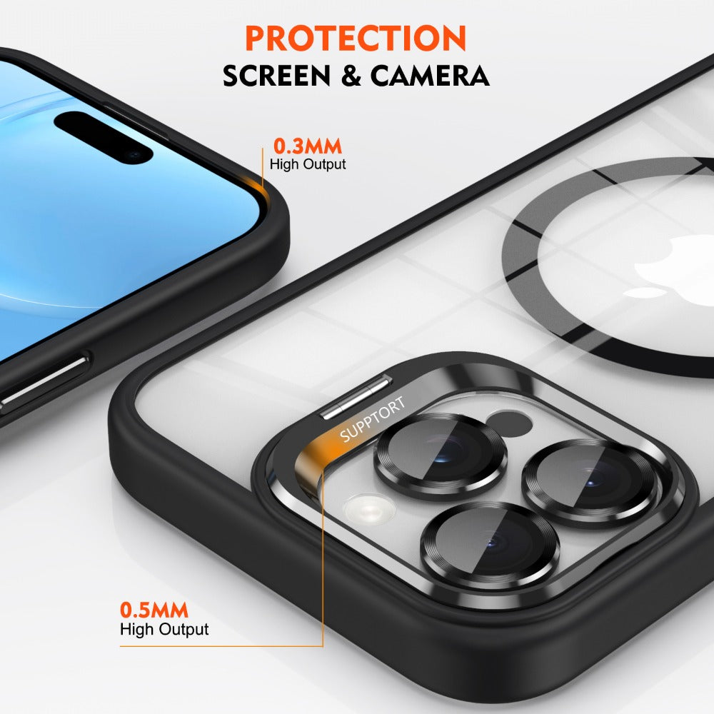 Luxury Magnetic Shockproof iPhone Case – MagSafe Full Protection, Bumper & Camera Lens Guard, Durable, Sleek Design