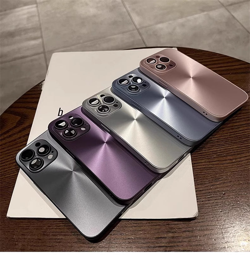 Luxury Matte Laser Aurora CD Pattern iPhone Case Cover, Stylish Protection for iPhone 16 15 14 13 12 11 Pro Max Plus