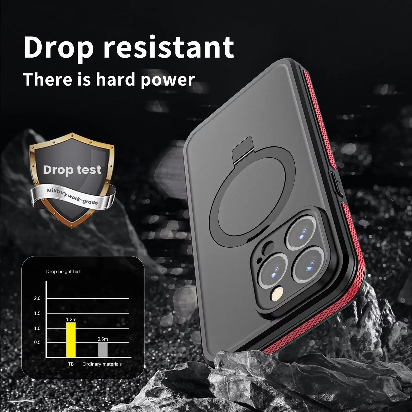 Robuste Apple iPhone Hülle, MagSafe-kompatibel, Kameraobjektiv- und Bildschirmschutz, ultra dünn, stoßfest, magnetisch, vollständiger Rundumschutz, IP68 wasserdichte Sporthülle