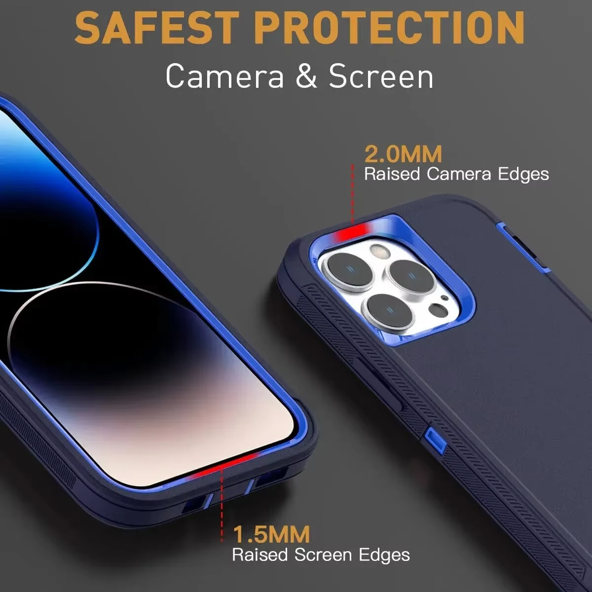 Robuste Apple iPhone Hülle, MagSafe-kompatibel, Kameraobjektiv- und Bildschirmschutz, ultra dünn, stoßfest, magnetisch, vollständiger Rundumschutz, 3-in-1 staubdichte Rüstungshülle
