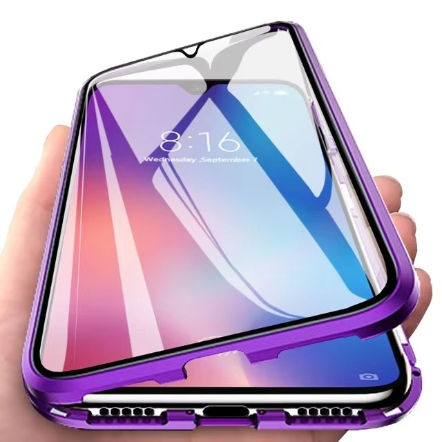Premium Apple iPhone Hülle, MagSafe-kompatibel, Kameraobjektiv- und Bildschirmschutz, ultra dünn, stoßfest, magnetisch, vollständiger Rundumschutz, vollständige Metall-Schutzhülle