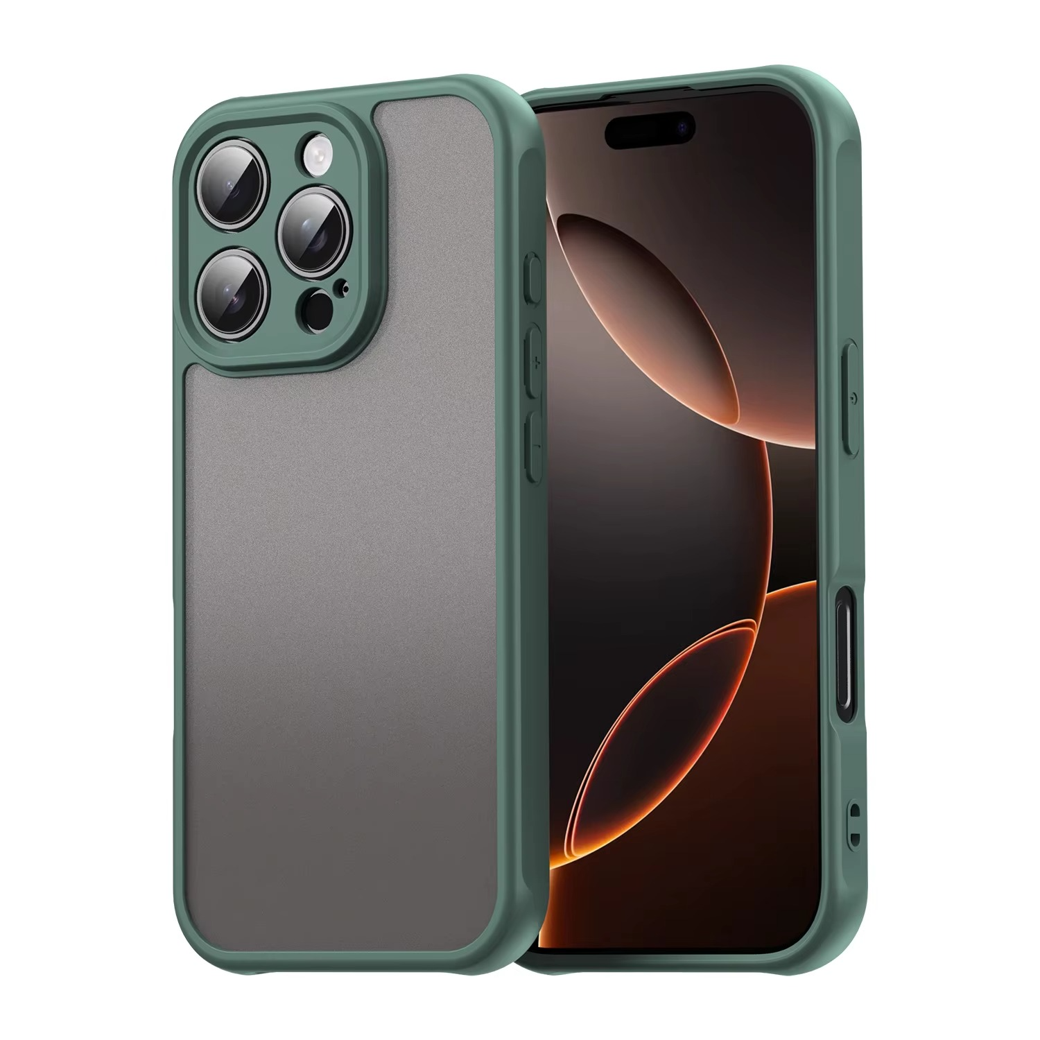 Premium Apple iPhone Hülle, MagSafe-kompatibel, Kameraobjektiv- und Bildschirmschutz, ultra dünn, stoßfest, magnetisch, vollständiger Rundumschutz, Silikon-Matt-Rückseite