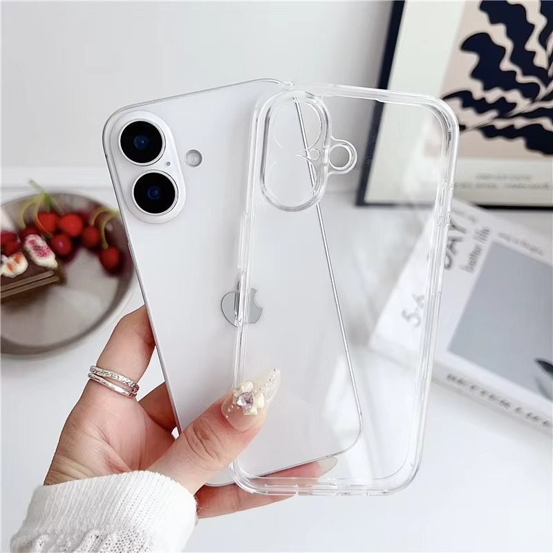 New Plating Airbag Case - Camera Protector, Clear Soft Cover, Shockproof Design for Men & Women | Case for iPhone