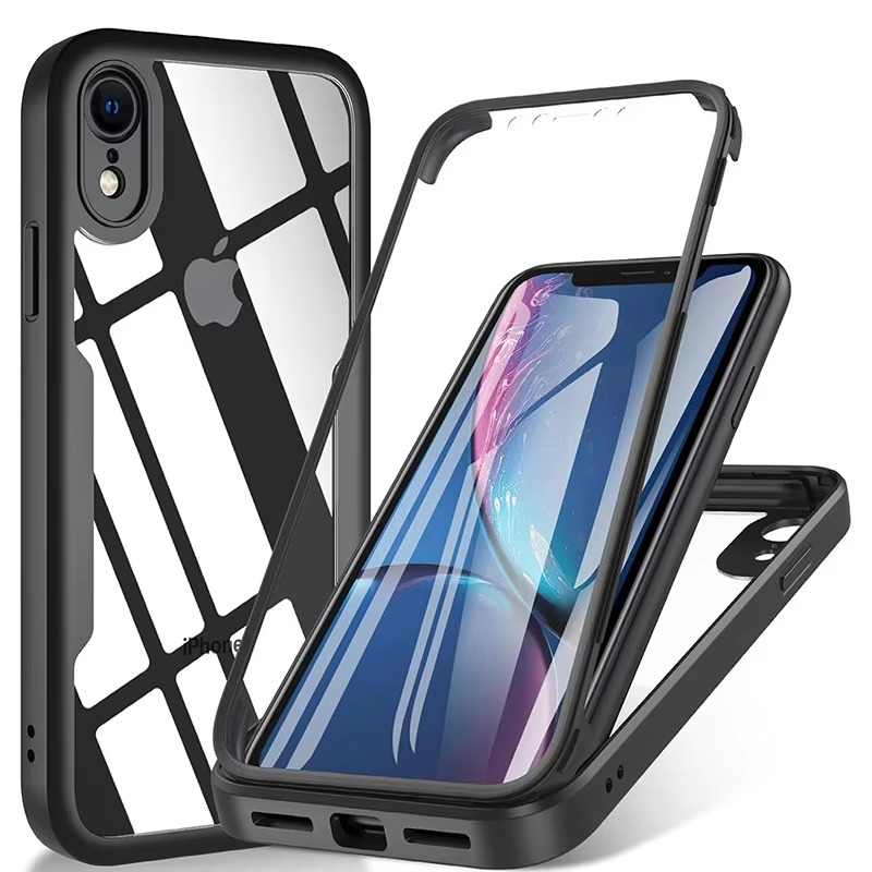 Robuste Apple iPhone Hülle, MagSafe-kompatibel, Kameraobjektiv- und Bildschirmschutz, ultra dünn, stoßfest, magnetisch, vollständiger Rundumschutz, 360° klarer, robuster Schutzdeckel