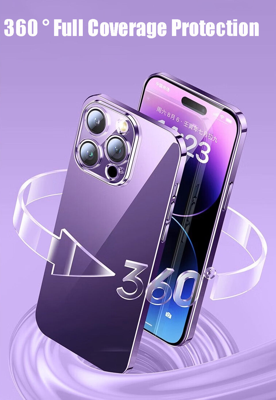 Luxury Plating Transparent Silicone Case – High Quality, Shockproof, Ultra Slim, HD Lens Protection, Durable Soft Cover, 