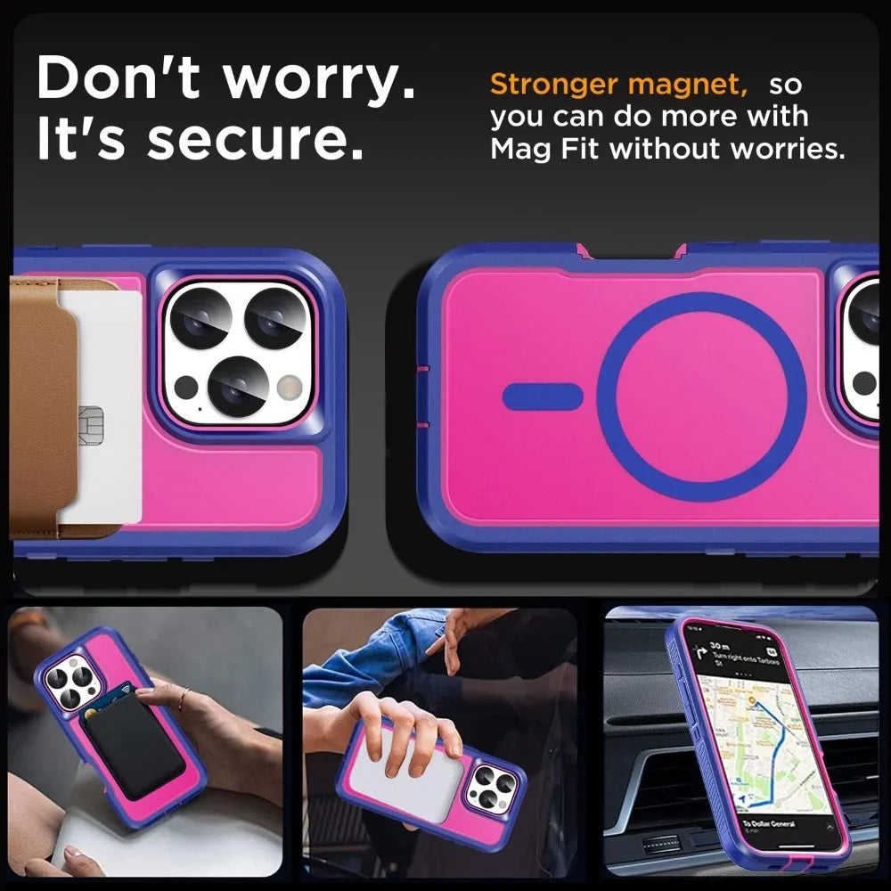 Heavy Duty Shockproof Case – Rugged Protective Cover with Kickstand, Anti-Scratch, Full-Body Protection for iPhone Models