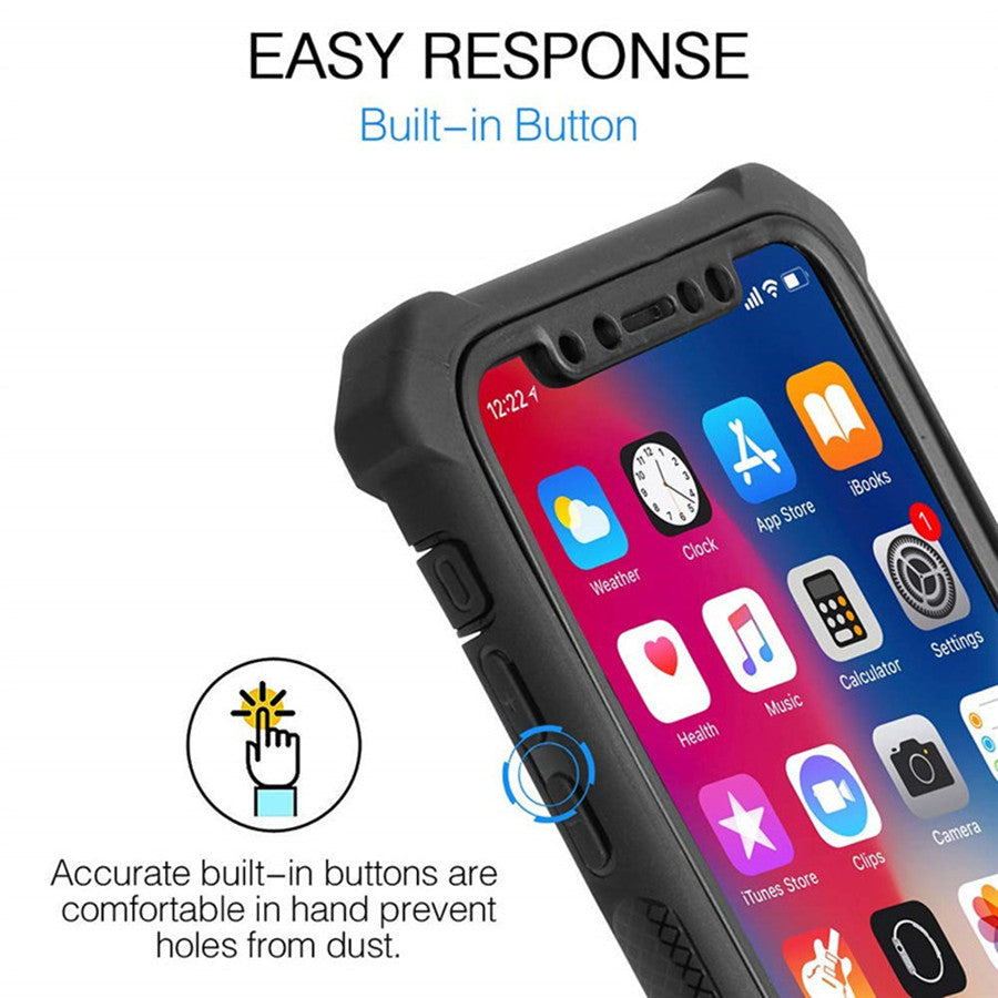 Transparent Hybrid Rugged Phone Case – Anti-Shock Doom Armor Cover for iPhone Models, Durable and Protective Design