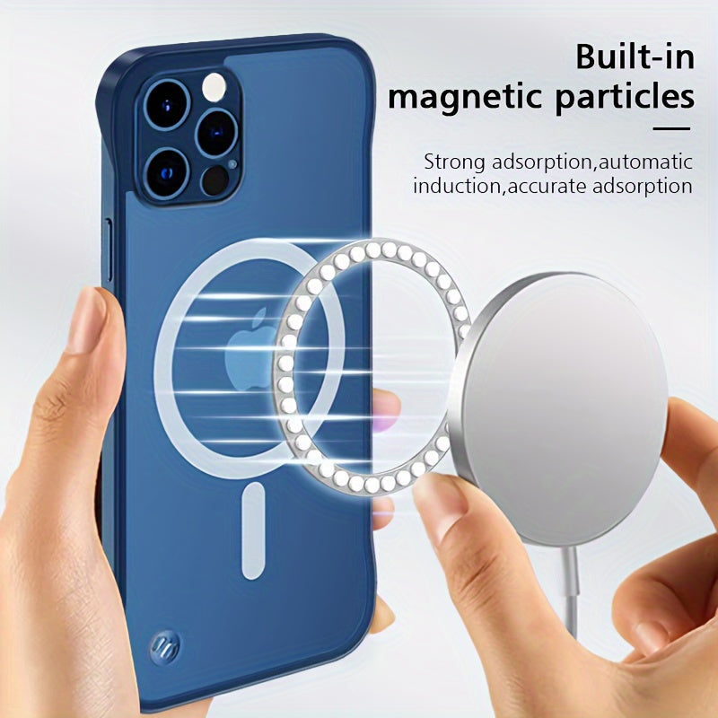 Premium Ultra Thin Magnetic Transparent iPhone Case Borderless r Water Resistant Protective Cover with MagSafe Compatibility