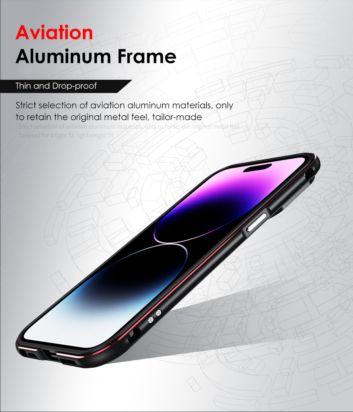 Aluminum Bumper & Metal Lens Frame Case  Shockproof Cover for iPhone Models, Durable and Stylish Protection with Sleek Design