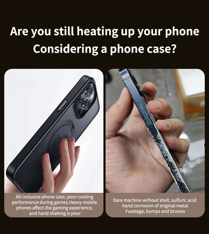 Luxury Hybrid Metal iPhone Case - Camera Protection, Silicone Frame, Aluminum Heat-Dissipating Bumper, Shockproof Design | Case for iPhone