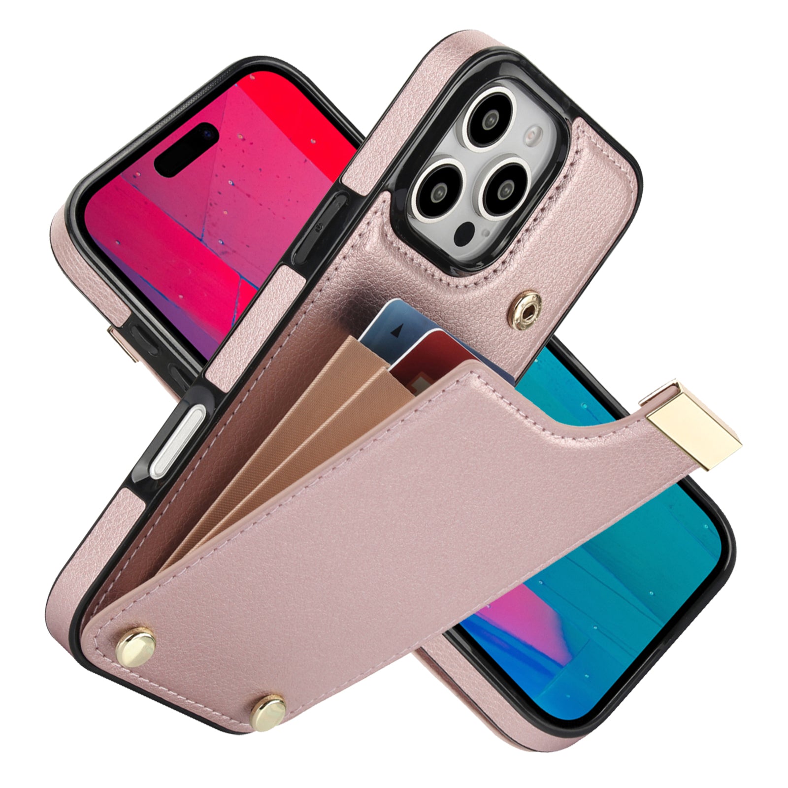 Shockproof Leather Wallet Case – Flip Cover with Card Holder, Secure Pocket, Durable Protection for iPhone Models