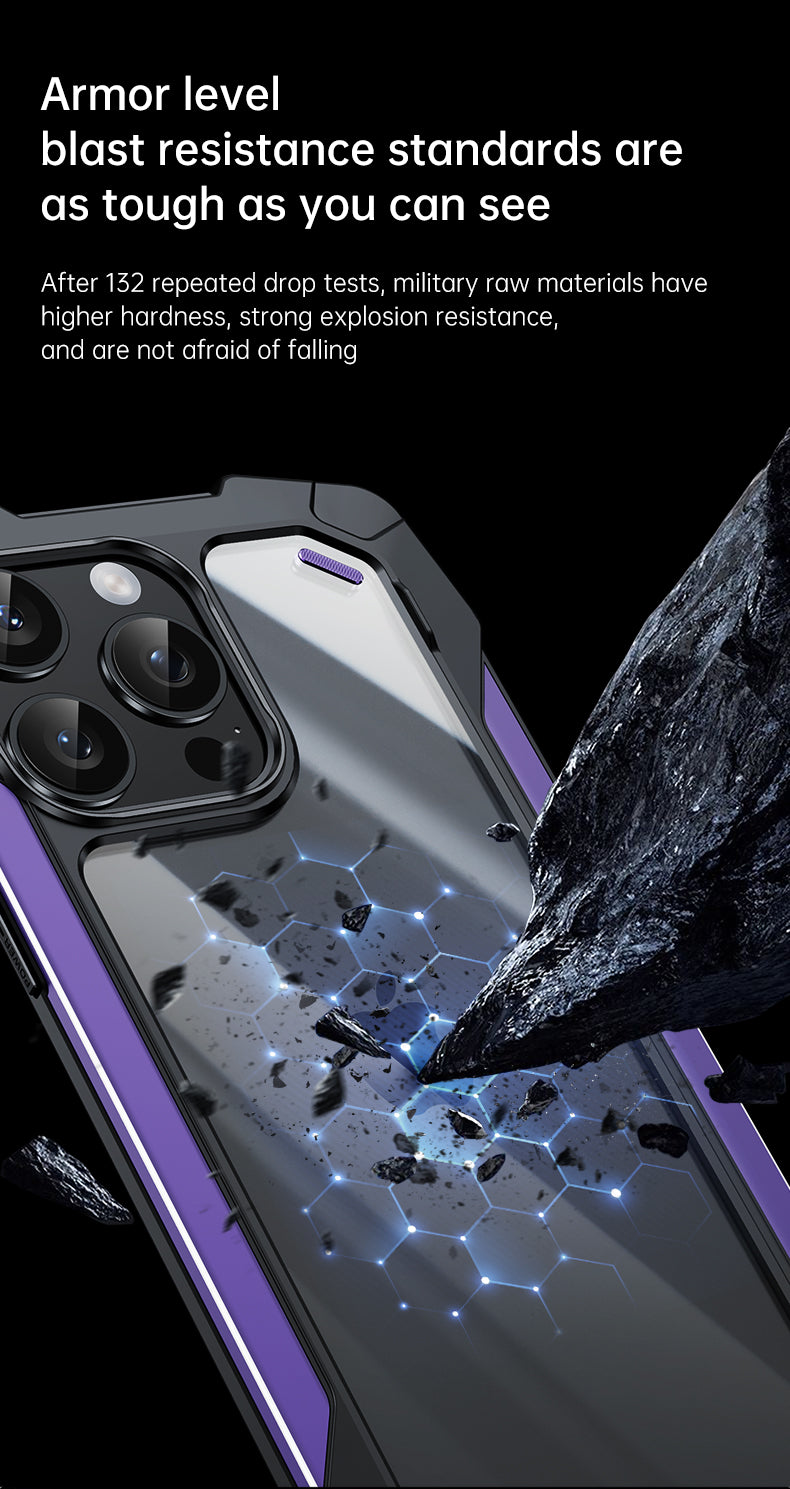 Luxury Military Armor Phone Case – Anti-Drop, Shockproof Protection, Rugged Design for iPhone Models, Durable & Secure Cover