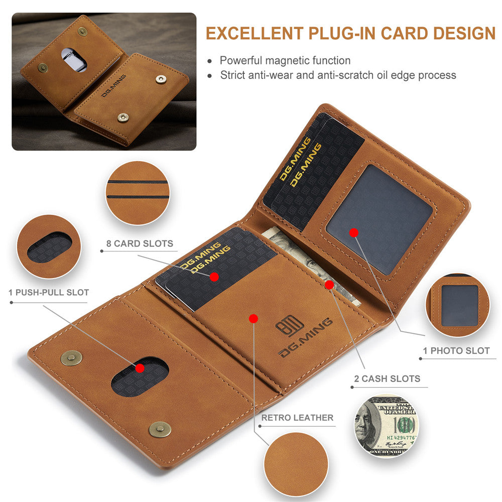 2-in-1 Detachable Magnetic Leather Wallet iPhone Case – Card Holder, Pocket Cover, Shockproof Protection for iPhone Models