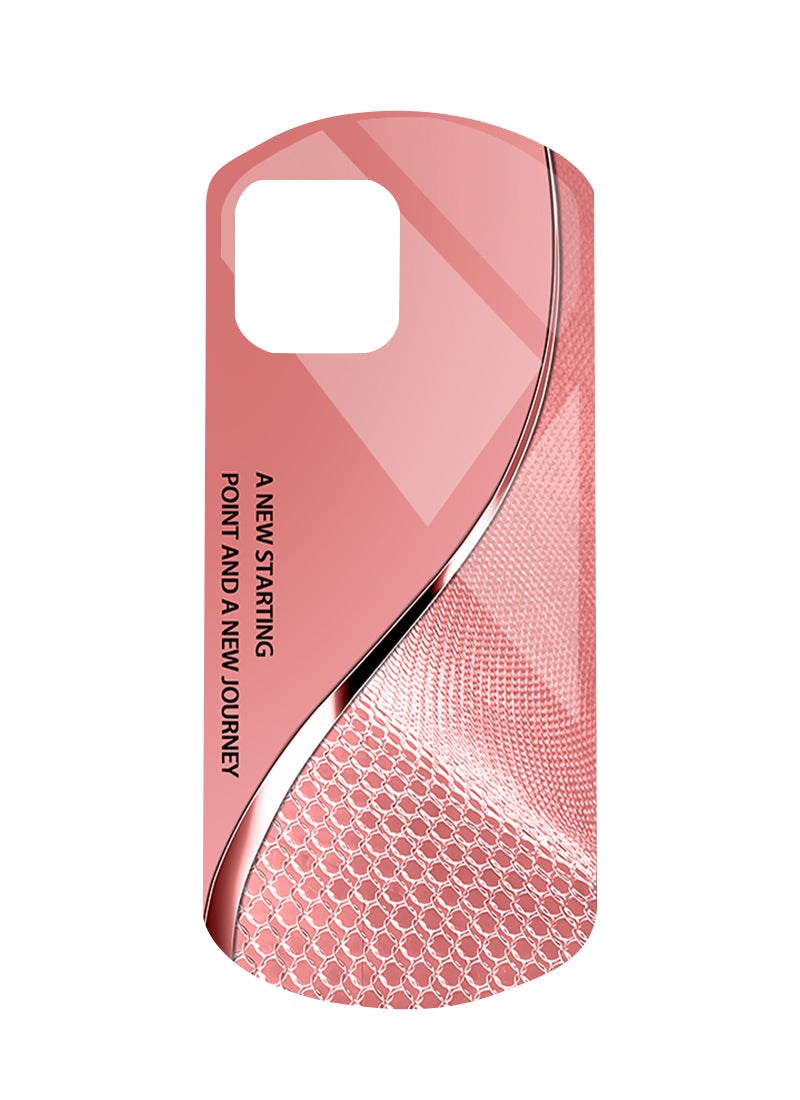 Premium Gradient Grid Silver Tempered Glass Phone Case Scratch-Resistant, Lightweight Protection for Daily Use