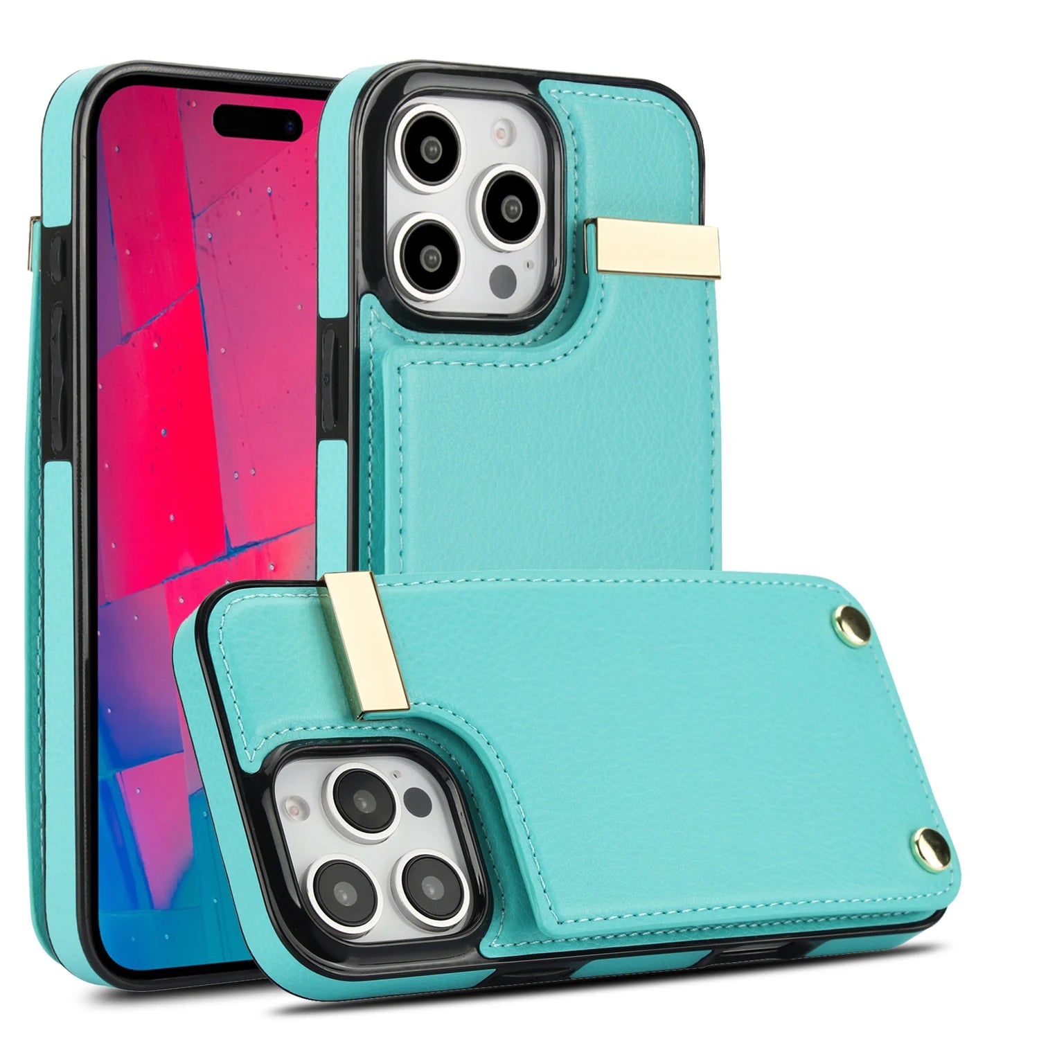 Shockproof Leather Wallet Case – Flip Cover with Card Holder, Secure Pocket, Durable Protection for iPhone Models