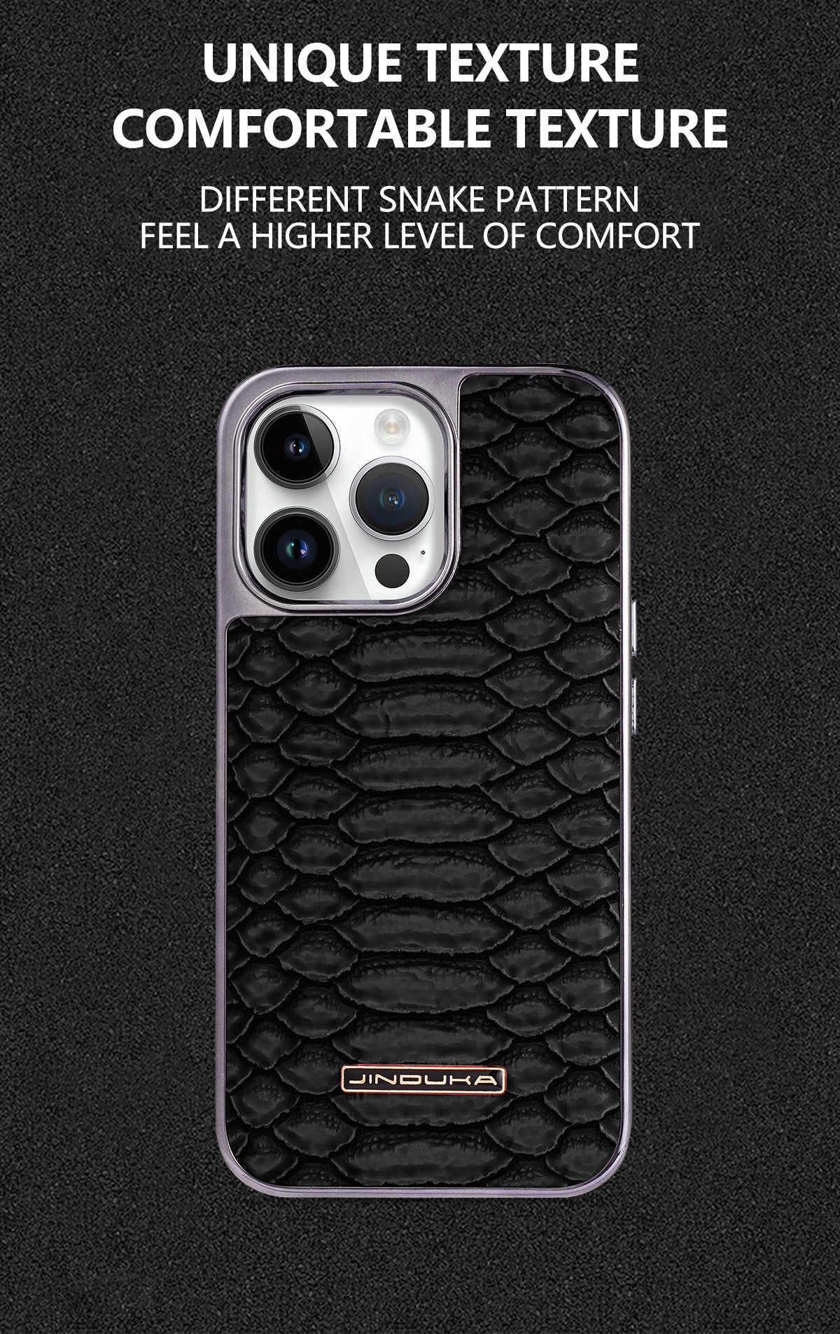 Luxury Leather Plating Shockproof Phone Case - Protective Snake Texture Durable Bumper Design for Enhanced Phone Protection