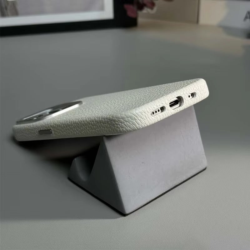 Luxury MagSafe Leather iPhone Case – Wireless Charging, Alloy Lens Protection Durable Cover for Everyday Use Case for iPhone