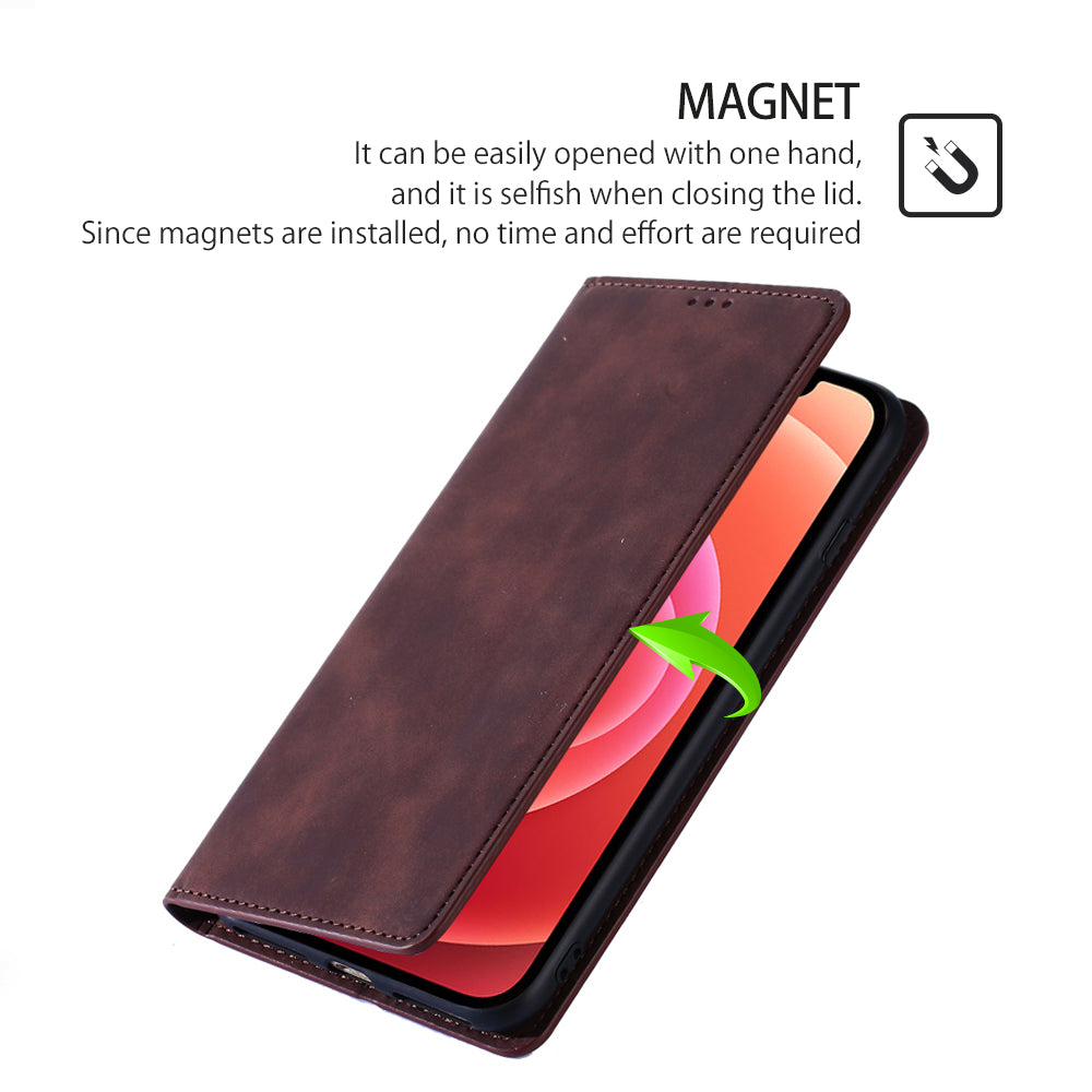 Luxury Magnetic Leather Flip Case – Premium Wallet Cover with Card Slots, Shockproof Protection, and Magnetic Closure for iPhone Models